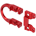 Miniatyrbillede 4 af 8: Aluminiumslegering D Loop Ring Skydning Compound Bue Release Buestreng Spænde Tilbehør Rød
