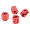 Pikkukuva 4 / 8: 4 kpl 12 mm kuusiokoloadapteria Alumiiniseos 12 mm pyörän navin käyttöadapteri Axial SCX10 90046 D90 1/10 RC-autolle Punainen