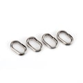 Miniatyrbilde 2 av 8: 100 stk rustfritt stål ovale splittringer Svingbar Snap fiskeutstyr kobling (6x10mm)