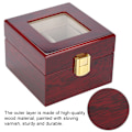 Miniatyrbild 8 av 8: 2 Grids Trä Watch Holder Armbandsur Display Case Smycken Present förvaringsbox Organizer