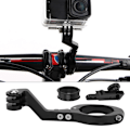 Miniatyrbillede 5 af 8: Cykelstyreholder i aluminiumlegering til Gopro / Xiaoyi Sportskamera sort