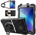 Cover til Samsung Galaxy Tab Active 2 8,0 tommer 2017 Kompatibel med børn, robust cover med stativ, sort