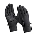 Miniatyrbilde 3 av 8: Varme hansker Polyester Vindtett Split Finger Touch Screen Vinterhansker for løping og vandring Svart