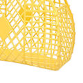 Miniatyrbillede 5 af 5: Hul Forvaringskurv Plast Genanvendelig Bærbar Foldbar Taske til Strand Hjem Indkøb Legetøj Tøj Gul 250x110x220mm/9.84x4.33x8.66in