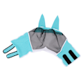 Miniatyrbilde 2 av 8: Hestefluemask Allround Mesh Andas Fluemask Elastisk UV-beskyttelse Hest Ansiktsmaske med Ører Blå L 45x54cm / 17,7x21,3in