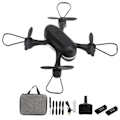 Miniatyrbilde 3 av 8: RC Drone med 4K HD dobbelt kamera Optisk strømposisjonering i 4-akset RC Quadcopter med LED-lys for barn over 14 3 batteri