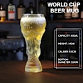 Miniatyrbild 1 av 7: Ölglas 450 ml högt borosilikatglas Vita tjocka ölmuggar för läsk Iste lemonad