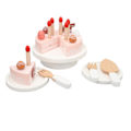 Miniatyrbilde 7 av 8: Leker kake sett Simulering dekorasjon leker kutte bursdagskake sett med lys Kniver