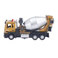 Miniatyrbillede 3 af 8: 1:32 skala betonmixer lastbil legetøj 360 grader roterende legering konstruktion lastbil model legetøj med simulering sandsten