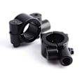 Miniatyrbillede 8 af 8: 2 stk Sort Universal Motorcykel Styre Spejlbeslag 10mm 7/8\" Aluminiumklemme