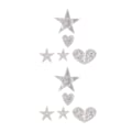 Miniatyrbillede 3 af 7: 10 stk. Stjerneformede Rhinestone Applikationer Selvklæbende DIY Hjerte Stryge-på-mærker Sy-på-mærker til Hatte Tasker Jakker