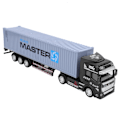 Miniatyrbillede 2 af 8: 1:48 Legering Container Truck Model Legetøj Højsimulering Børnebil Legetøj Køretøjer Grå Container Truck Model