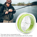 Miniatyrbillede 7 af 8: 50m Nylon Stark Extreme Tapered Leader Flugfiske Braid Line Angler (gul & sort 20lb)