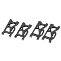 Miniatyrbillede 2 af 8: Forreste og bageste svingarmsæt metalopgraderingsdele til Wltoys 144001 1/14 4WD RC-bil (sort)