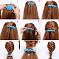Miniatyrbild 4 av 5: Bärbar rullhårstylingverktyg gör-det-själv Brudhårflätning Twist Braid Maker Blå