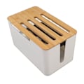 Miniatyrbillede 2 af 8: Router Opbevaringsboks Stor Plads Multi Hul Bit Bambus Dæksel Hjem WiFi Router Organizer