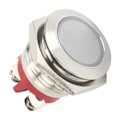 Miniatyrbillede 8 af 8: 0,6 tommer LED-indikator Bright Signal Light Brandhæmmende Base IP66 Vandafvisende Universal (Hvid)
