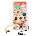 Miniatyrbilde 1 av 8: Busy Toddler Board med 8 LED-lys-brytere Tre Jul Style Lysbryter Opptatt Controller Board Sensorisk leke for under 1 år gammel