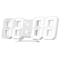 Miniatyrbillede 2 af 8: 3D LED Digital Vækkeur ABS Natlys Temperatur Skrivebords Vægur til Hjemindretning Soveværelse Hvid