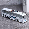 Miniatyrbillede 4 af 8: 1:50 Simuleringsmodel af Transit Bus Legetøj Legering Træk Tilbage Bus Legetøj med Lys og Musik til Børn (Hvid)