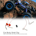 Miniatyrbilde 7 av 8: Anti-tapte karosserikabelklemmer med skruvhåler for Traxxas 1/10 RC-bil (rød)
