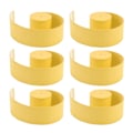 Miniatyrbillede 3 af 8: 6 stk. tennisracket grebtape PU mat, antislip svedabsorberende Badmintonracket tape Sporttilbehør Gul