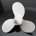 Miniatyrbilde 6 av 8: 7 1/4x5-A 3-bladet aluminiumpropell til utenbordsmotor for Yamaha 2-takts 2HK 2,5HK