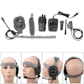 Miniatyrbillede 7 af 8: Ensidet Headset Øretelefon Intercom med Justerbar Pandebånd US 110-240V Z027-FG-S113-KEN