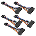 Miniatyrbillede 2 af 8: 5 stk. Strømkabeladapter ATX 24pin til 12pin Ledningskonverter 15cm PVC Kobber til Stationær Computer