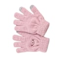 Miniatyrbilde 3 av 8: Vinter Touch Screen Hanske Smile Face Design Elastisk termisk varm strikket hanske for kvinner Jenter Rosa