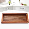 Miniatyrbilde 6 av 8: Rektangulært trebrett Serveringsbrett Tallerken Snacks Matserveringsbrett for hotellhjem (20*8cm)