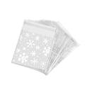 Miniatyrbillede 1 af 7: 100 stk Julegavepose Plastpose Snowfake Trykt Slikpose