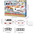 Miniatyrbillede 2 af 8: Roterende Sushi Legetøj Elektrisk Roterende Sushi Legetøjsskinne Tog Sæt til Børns Rollespil