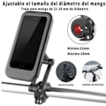 Miniatyrbillede 8 af 8: Motorcykel Telefonholder Vandafvisende Følsom TPU-Touchscreen 360° Rotation Cykel Navigationsbeslag