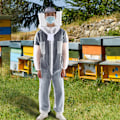 Miniatyrbild 2 av 8: Anti Bee Biting Transparent Onepiece Nylon Mesh Biodlingsdräkt Bee Kläder Klädertillbehör(L)