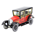 Pikkukuva 8 / 8: Kellokoneella toimiva lelutaksi Punainen Väri Tyylikäs vintage Kellokoneella toimiva leluauto juhliin syntymäpäiville