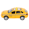 Miniatyrbillede 1 af 8: 1:32 Legetøjsbil Legering Taxi Model Simulering Lyd Lys Kabine Model Træk Tilbage Børnegaver#2