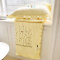 Miniatyrbild 2 av 7: Bomullstäcke Ren färg Hemmode Elegant Tencel broderimönster Bomull Sommarkyltäcke Gul 200x230