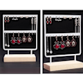 Miniatyrbild 3 av 8: 24 hål Elegant metall smycke förvaringsställ Örhängen Halsband Display Stativ Organizer för HomeWhite