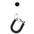 Pikkukuva 1 / 8: Koirien koulutusklikkeri Universal Interactive Pet Training Clicker mustalla pitkällä rannehihnalla ja renkaalla valkoinen