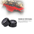 Pikkukuva 7 / 8: 4 kpl 1:10 RC-kiipeilyauton metallipyörän navat auton renkaat sopivat Axial SCX10 / SCX10II / 90046 / 90047 Musta ja hopea