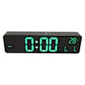 Miniatyrbild 3 av 8: Digital väckarklocka 10in 12/24H Temperaturdisplay Batteridriven Tyst grön bakgrundsbelyst LED-klocka för kontor i sovrummet