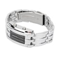 Miniatyrbild 7 av 8: LED-klocka Unik binärt tidsläge Display Konvex bågstruktur Vattentät LED-armbandsur Elektronisk klocka Silver L