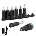 Miniatyrbillede 5 af 8: Strømforsyningsadapter 12V 2A LED-strimler skiftende oplader med 8 DC-konverteringsstik 100-240V US-stik