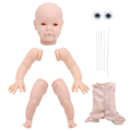 Miniatyrbillede 7 af 8: 22 tommer DIY-simulerings umalet Reborn Baby Doll Model Set Reborn Doll Kit Dele Legetøj