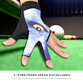 Pikkukuva 3 / 8: Boodun Unisex Aikuisten 3-sorminen Snooker-pöytätikkuhanska Biljardiampujahanskat (sininen, M)