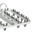 Miniatyrbild 4 av 5: Torkställ Vikbar matris hängpunkt 24 klämmor Hushållstorkställ för strumpor Underkläder Trosor Vit Grå