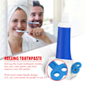 Miniatyrbild 5 av 8: Rolling Tube Tandkräm Squeezer Tandkrämer Dispenserhållare för badrum (blå)