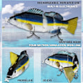 Miniatyrbild 6 av 8: Elektriskt bete Simning Robotsegment Fiskedrag USB Laddning Simbete