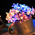 Miniatyrbild 3 av 5: Sakura String Lights Solenergi LED Vattentät dekorationsljus för utomhusgård Färgglada 5 meter 20 lampor